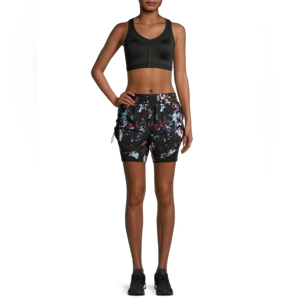 Avia‎ Women's Running Shorts with Side Bungees and Bike Liner